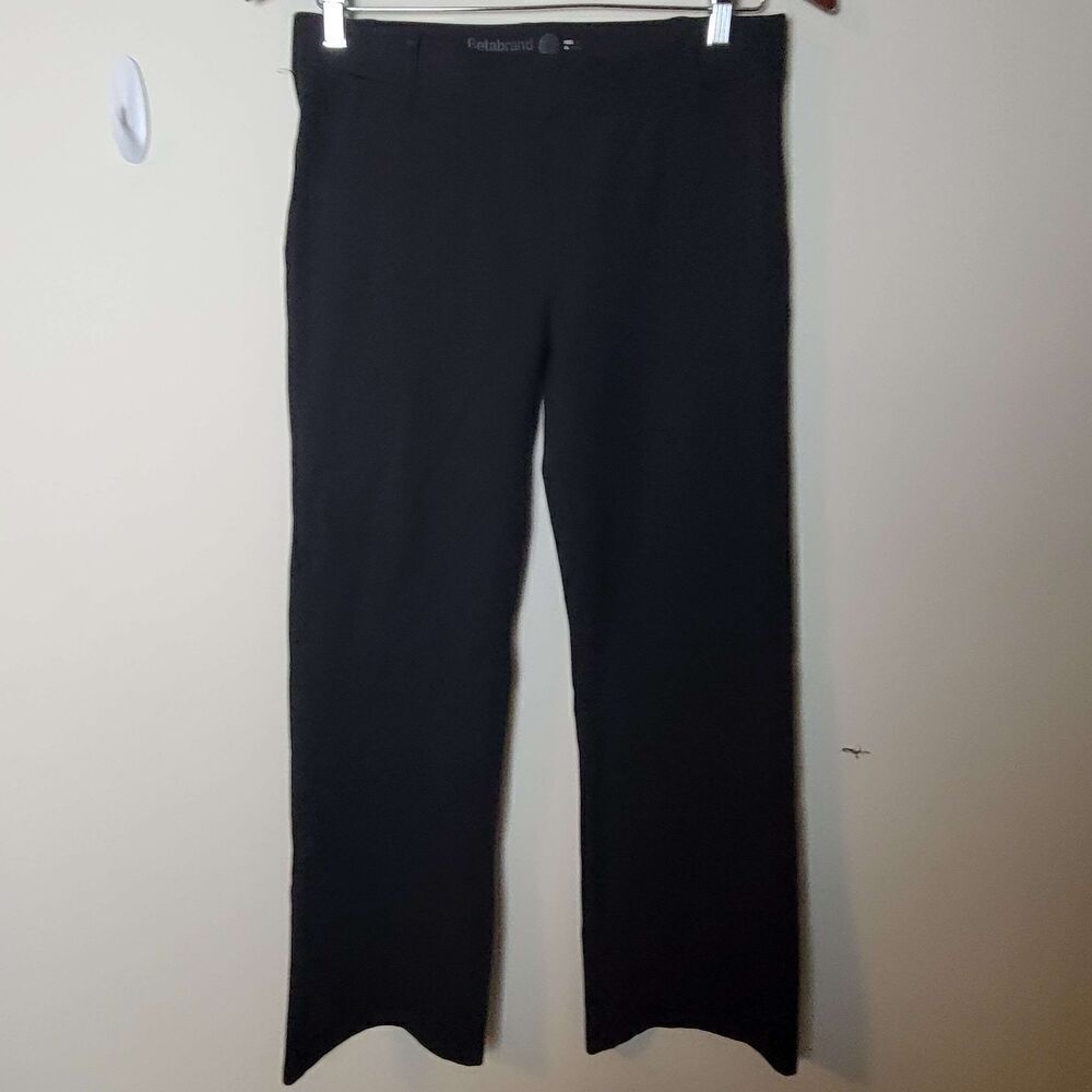 Betabrand Dress Pant Yoga Pants Bootcut Black Sz Medium